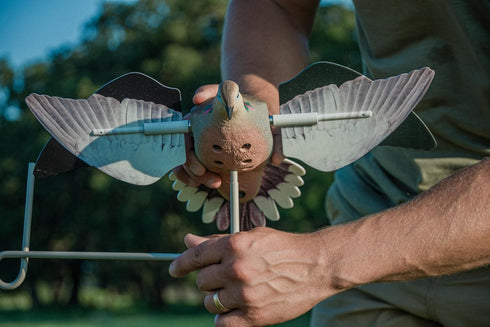 Avian-X PowerFlight Spinning Wing Dove Life-Size Motion Decoy - Durable Weather-Resistant Realistic Lifelike Hunting