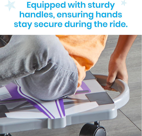 hand2mind Purple Speedway Racer Scooter Board, Floor Scooter Board, Gross Motor Toys, Kids Exercise & Physical