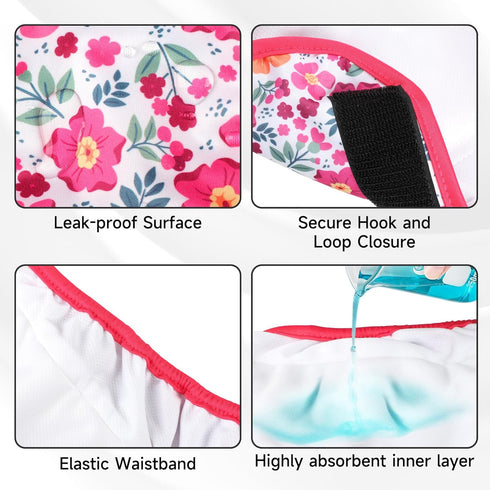 5 Pack Reusable Diapers for Doggie, Highly Absorbent Dog Diapers Female for Pet with Incontinence or Frequent