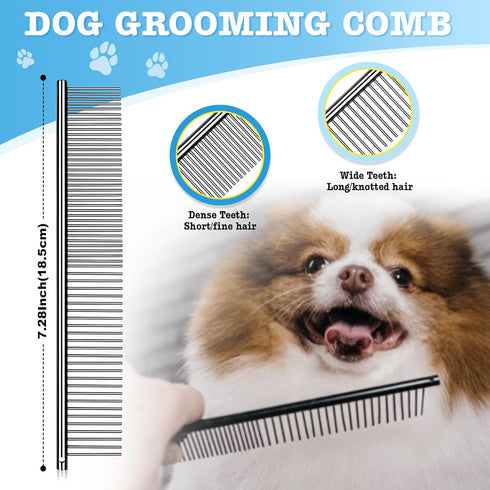 7 Inch 6 1 Set Dream Reach Dog Grooming Scissors - Professional in Pet Grooming Kit Sharp and Durable Shears Thinning