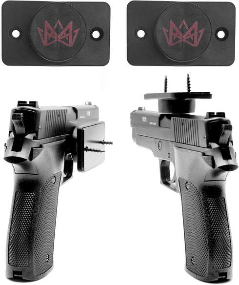 MIJIG 2 Pack Magnetic Gun Holders Soft Rubber Coated 25 Pounds Gun Magnets