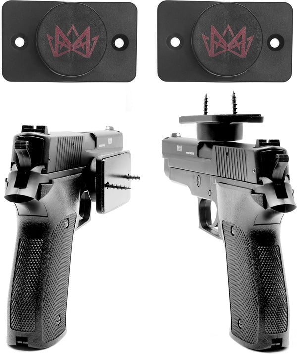 MIJIG 2 Pack Magnetic Gun Holders Soft Rubber Coated 25 Pounds Gun Magnets
