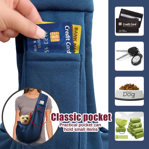 Stylish Dog Carrier Sling, Comfortable Purse for Traveling, Hands-Free Bag for Small Dogs