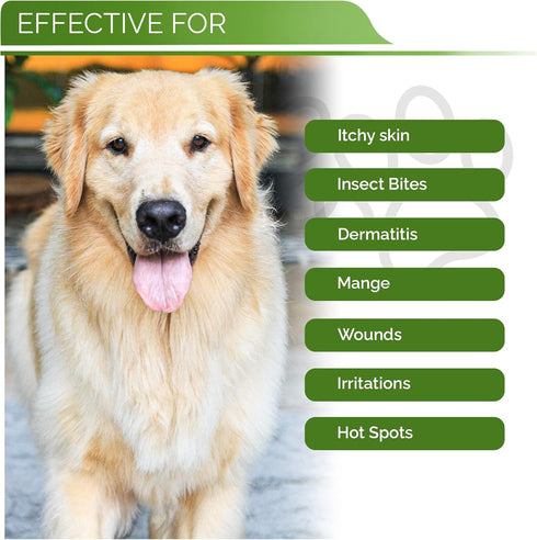 Hypoallergenic Dog Coat Conditioner- Detangles & Softens Fur, Calms Itching & Dryness, Organic Aloe Vera & Manuka Honey