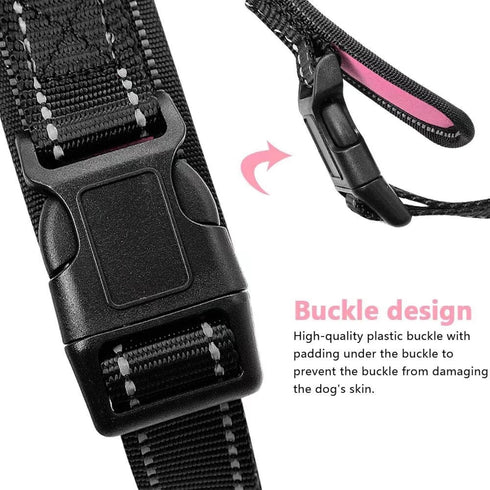 Beirui Soft Fleece Padded Dog Harness for Small Medium Dogs, Pink, Reflective Safety Vest