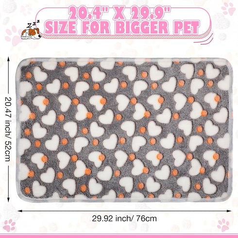 Chumia 18 Pcs Fleece Pet Blanket, Soft Warm Sleep Mat, Cute Puppy Supplies, 30 x 20 Inch Bed Blankets for Dog Cat