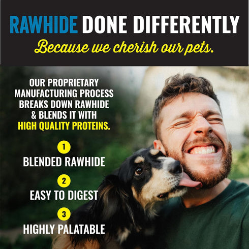 etta says! Crunchy Premium Dog Chews – 7" Rabbit Chews, Made in The USA, Grain-Free, Easy to Digest (20 Count)