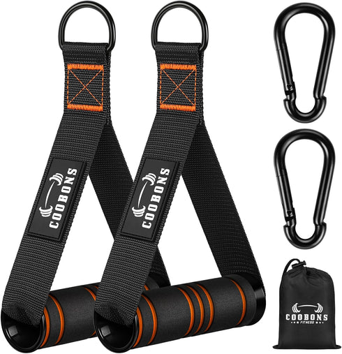 Heavy Duty Exercise Handles - Gym Equipment for Cable Machine Attachment, Resistance Bands, Weight Lifting (Set of 2)