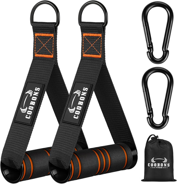 Heavy Duty Exercise Handles - Gym Equipment for Cable Machine Attachment, Resistance Bands, Weight Lifting (Set of 2)