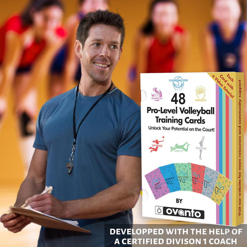 Volleyball Training Equipment Aid Cards – Solo Rebounder Drills for Kids & Adults to Practice