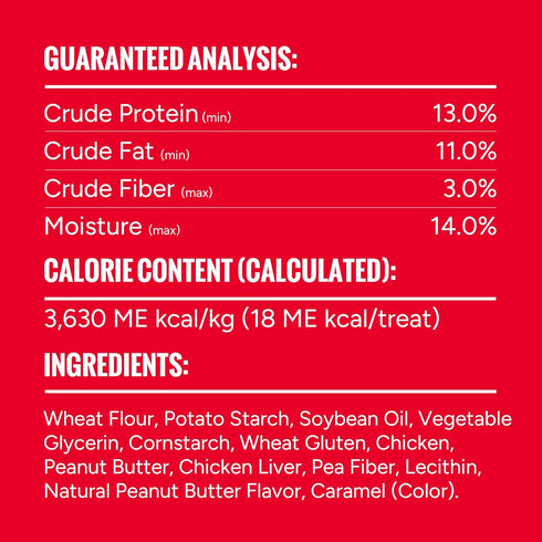 Good 'n' Tasty Triple Flavor Stacks, 9 Ounces, Bite Sized Snacks for Dogs with Premium Chicken and Real Peanut Butter