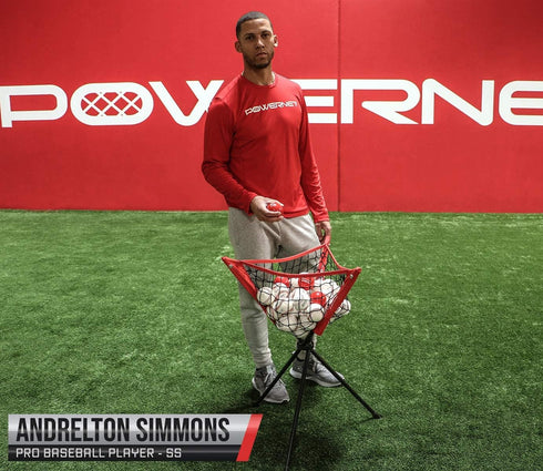 PowerNet Baseball Softball Portable Batting Practice Ball Caddy - Holds up to 60 Baseballs