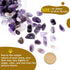 Amethyst Crystal Chips Bulk, Polished Tumbled Aquarium Gravel Rocks with Pink Quartz Bracelets