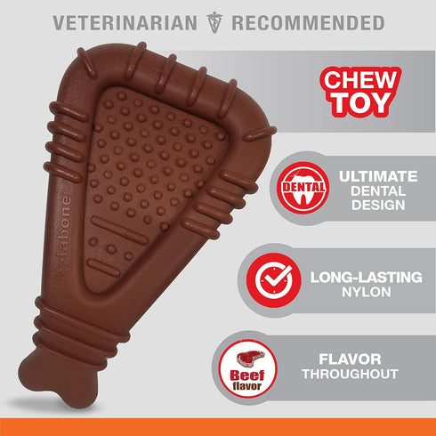 Nylabone Arch Bone Dental Power Chew Toy for Dogs - Dog Toys for Aggressive Chewers, Large (Up to 50 lbs), 1 Count