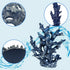 PINVNBY Blue Artificial Coral Ornament Underwater Craft Resin Aquarium Sea Plants Decoration Fish Tank Landscape