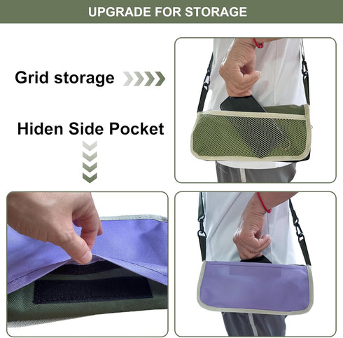 KCTXIPE Portable Stool with Shoulder Strap-Pocket Chair for Mountaineering,Picnic,Hiking and Fishing,Handbag Style