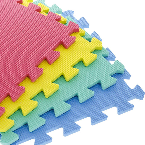 8-Piece Interlocking Floor Mats - Nontoxic Exercise Mat or Play Mat for Toddlers, Babies or Kids - Foam Padding