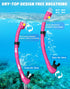 Snorkeling Gear for Adults - 180° Panoramic View Snorkel Mask Set, 100% Food-Grade Silicone, Anti-Fog, Anti-Leak Diving