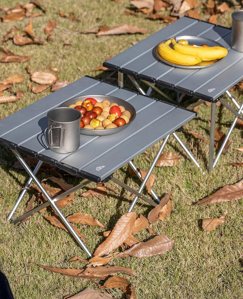 Ultralight Silver Compact Folding Camping Table (Size S)