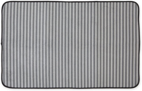 Bone Dry Striped Pet Cage Mat, X-Large, 25 x 39, Gray