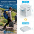 XL Portable Toilet for Adults, 15.4" H Foldable Camping Toilet with Detachable Phone Shelf and Lid for Hiking