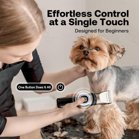 HEAPETS Dog Grooming Clippers, Low Noise, Electric Quiet, Adjustable Clipper Comb, Rechargeable Cordless Dog Hair