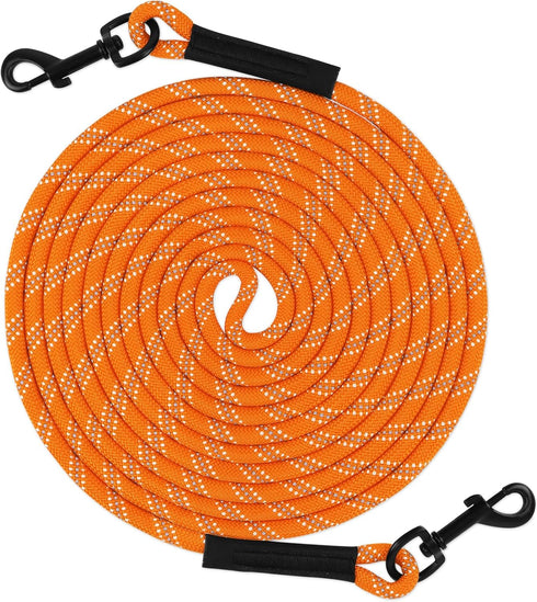Taglory Long Dog Leash, 15FT 30FT 50FT 66FT Recall Training Leash with 2 Swivel Hooks for Large Medium Small Dogs,