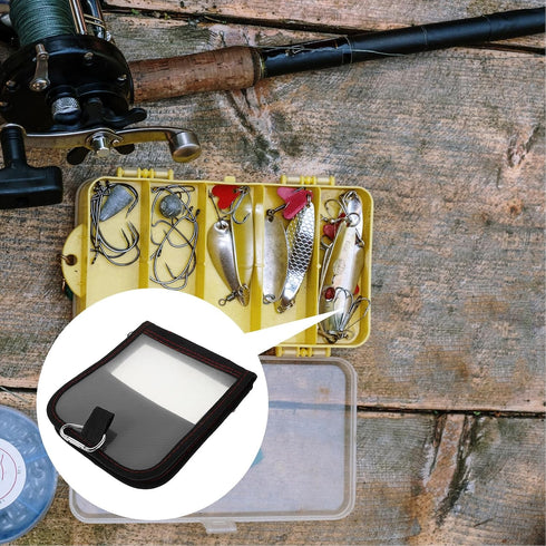 17.514.7cm BESPORTBLE Fishing Lures Travel Bag with Zipper, Portable Squid and Shrimp Baits Organizer, Waterproof