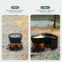 REDCAMP Folding Camping Stove Windscreen, Portable 4 Plates Iron Wind Blocker with Storage Bag for Cooking