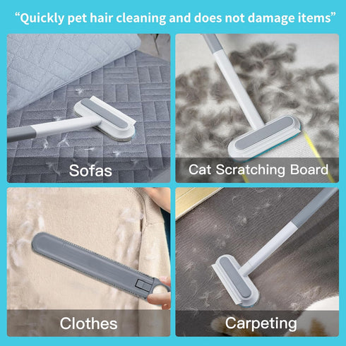 Pet Hair Removal Tool, Reusable Cleaning Cat Hair Brush, Dog Hair Remover for Furniture, Carpets & Clothing