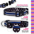 Thin Blue Line Dog Collar by Native Pup, Stars Design for Medium Dogs