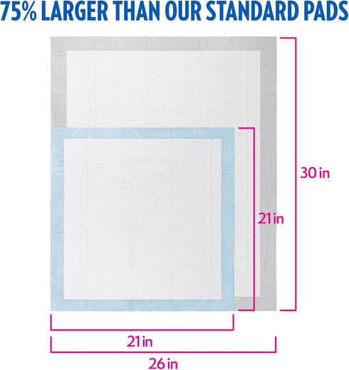 OUT! Heavy Duty XXL Dog Pads - Absorbent Pet Training and Puppy Pads (26 x 30 in, 30 Count, White)