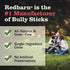 Redbarn All Natural 8-12” Bully Sticks for Medium & Large Dogs - Healthy Long Lasting Chews Variety Party Pack