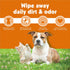 Petkin Big N' Thick Paw Wipes for Dogs, 100 Large Wipes (4 Pack) - Clean Dirty Paws After Walks with Paw Balm Protectant