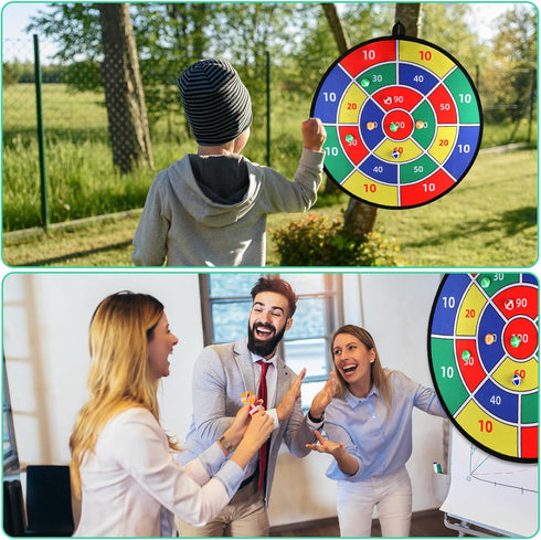 29" Toys Gifts for Kids Boys Daughter Son Birthday Large Dart Board for Kids, Double-Sided Kids Dart Board with Sticky