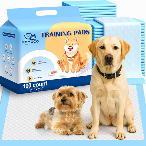 MoMoCo Puppy Pads 23" x 23", 6-Layer Super Absorbent Dog Pee Pads,