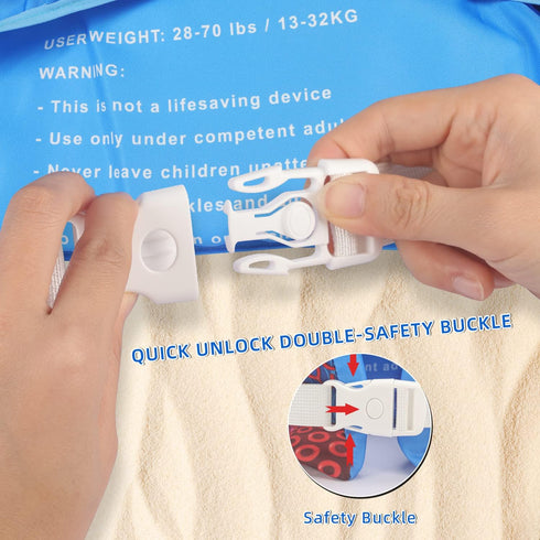 REALIKE Kids Swim Vest Floaties with Shoulder Harness and Arm Wings for Children/Infant/Baby, 28-70lbs