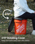 5 5 TRIPTIPS Portable Toilet with Soft Cushion, Gallon Rotatable Lid, Adults and Kids Camping Toilet Seat for Gal