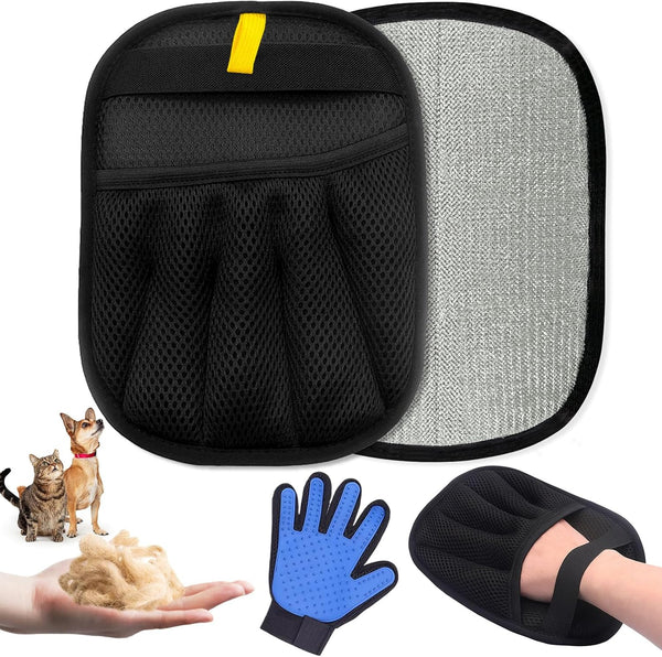 KVEXLIM 2-Piece Pet Hair Removal & Grooming Kit: Static Hair Remover Glove for