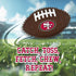 49ers NFL San Francisco Mega-chew Hard Nylon Bacon-flavored Dog Bone Football Chew Toy. Indestructible Interactive Toy