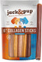 Jack&Pup 6" Beef Collagen Sticks for Dogs, Rawhide Free, Long Lasting, Healthy Dog Treats for Medium Dogs, 10 Pack