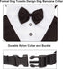 ADOGGYGO Large Dog Tuxedo Wedding Bandana Collar with Bow Tie, Adjustable Pet Bowtie Collar for Dogs