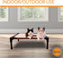 K&H Pet Products Comfy Pet Cot, Elevated Cat & Dog Bed, Portable Hammock Cot, Chocolate/Tan, Small 17 X 22 X 7 Inches