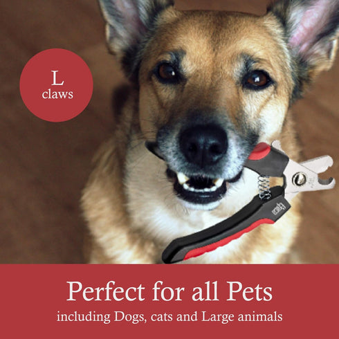 Epica Professional Dog Nail Clipper - Safe Grooming Clippers for Large Dogs, Cat Claw Trimmer with Safety Guard