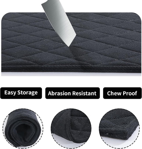 22"x35" HOMBYS Chew Proof Dog Crate Pad Mat, Indestructible Kennel Pad for Aggressive Chewers, Durable and Water