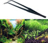 FRUTA Aquarium Tweezers, Stainless Steel Curved Tweezer for Aquatic Plants and Reptiles, 15 inch Black