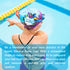 Sporti Silicone Swim Cap with Graphic Design, Height 7.6", Opening 7.5", Non-Slip, Easy Wear and Removal