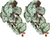 2Pcs Artificial Reptile Plant, Plastic Simulation Vine Aquarium Fish Leaves Decoration with Suction Cup