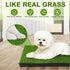 HURENTEK 23''X17'' Dog Grass Pad with Tray, Small Artificial Turf Grass Potty, Reusable Puppy Pee Pads for Dogs