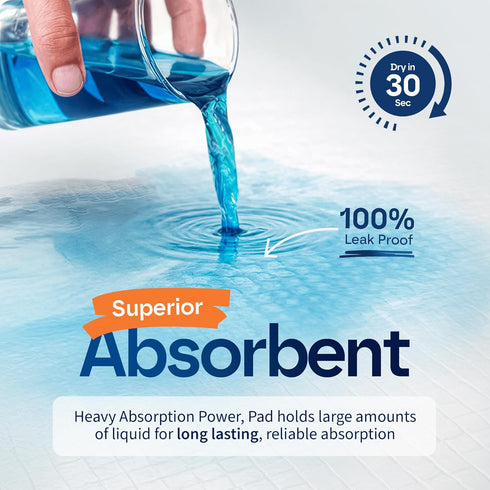 50-Count, 24x24 Healqu Puppy Pads - - Advanced Leakproof Technology for Housebreaking & Training - Ultra Absorbent